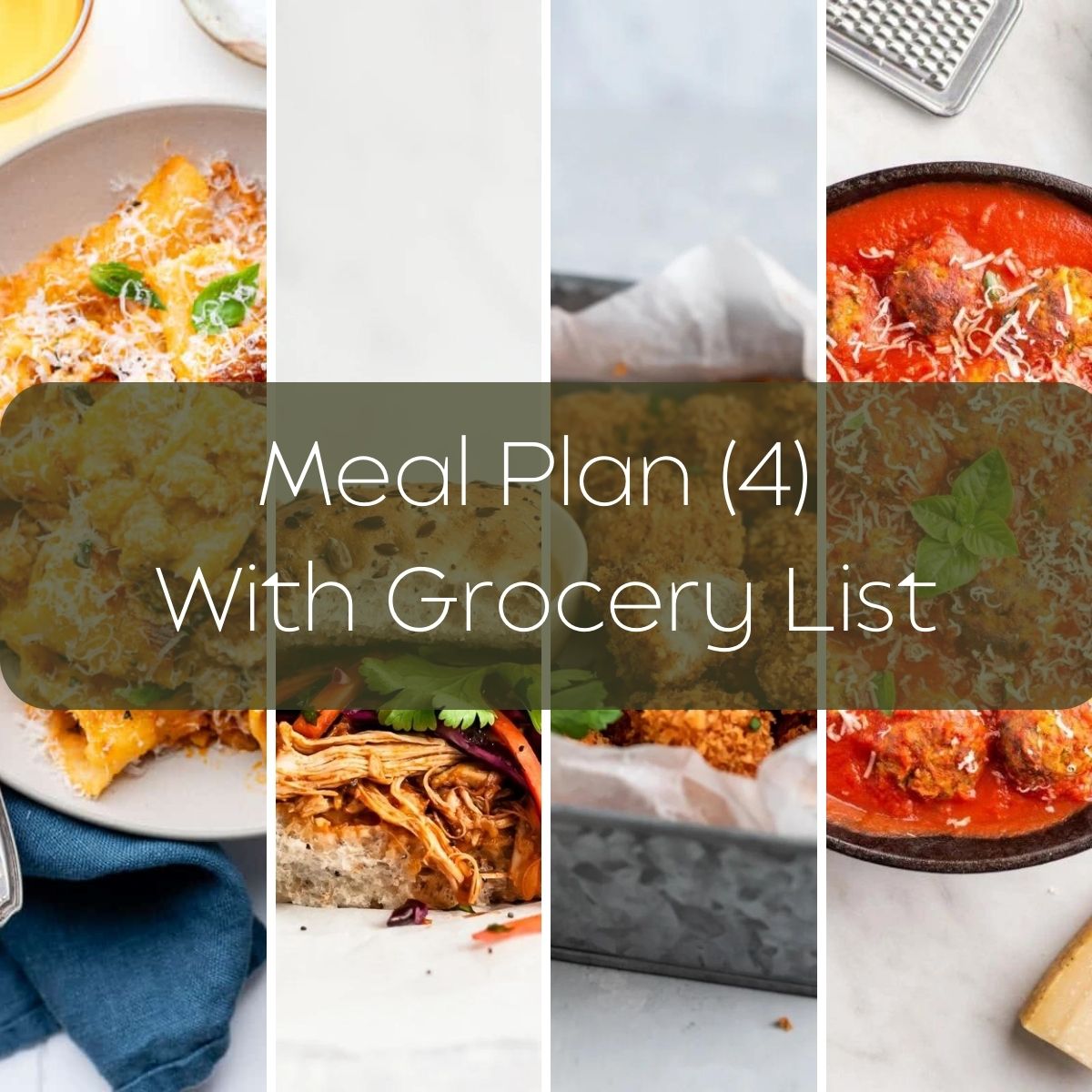 Meal Plan (4) With Grocery List - Wholesome Family Roots