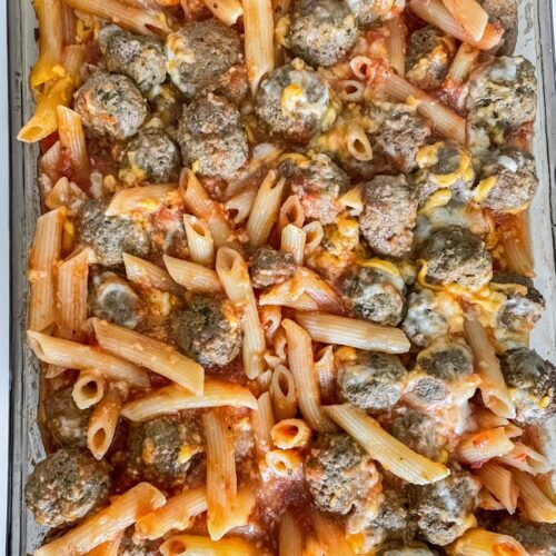 Dump and Bake Meatball Casserole